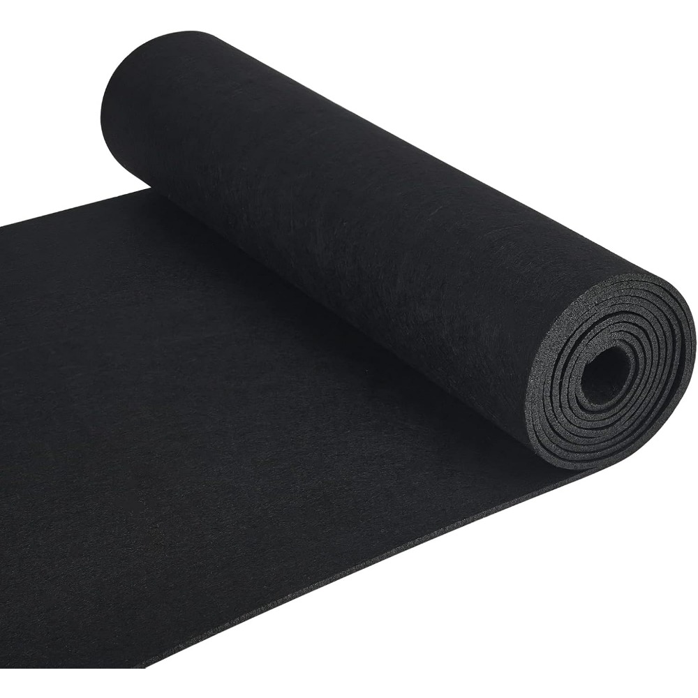 Felt Sheet Wool - 78.7x15.7inch Felt Fabric Roll Black Craft