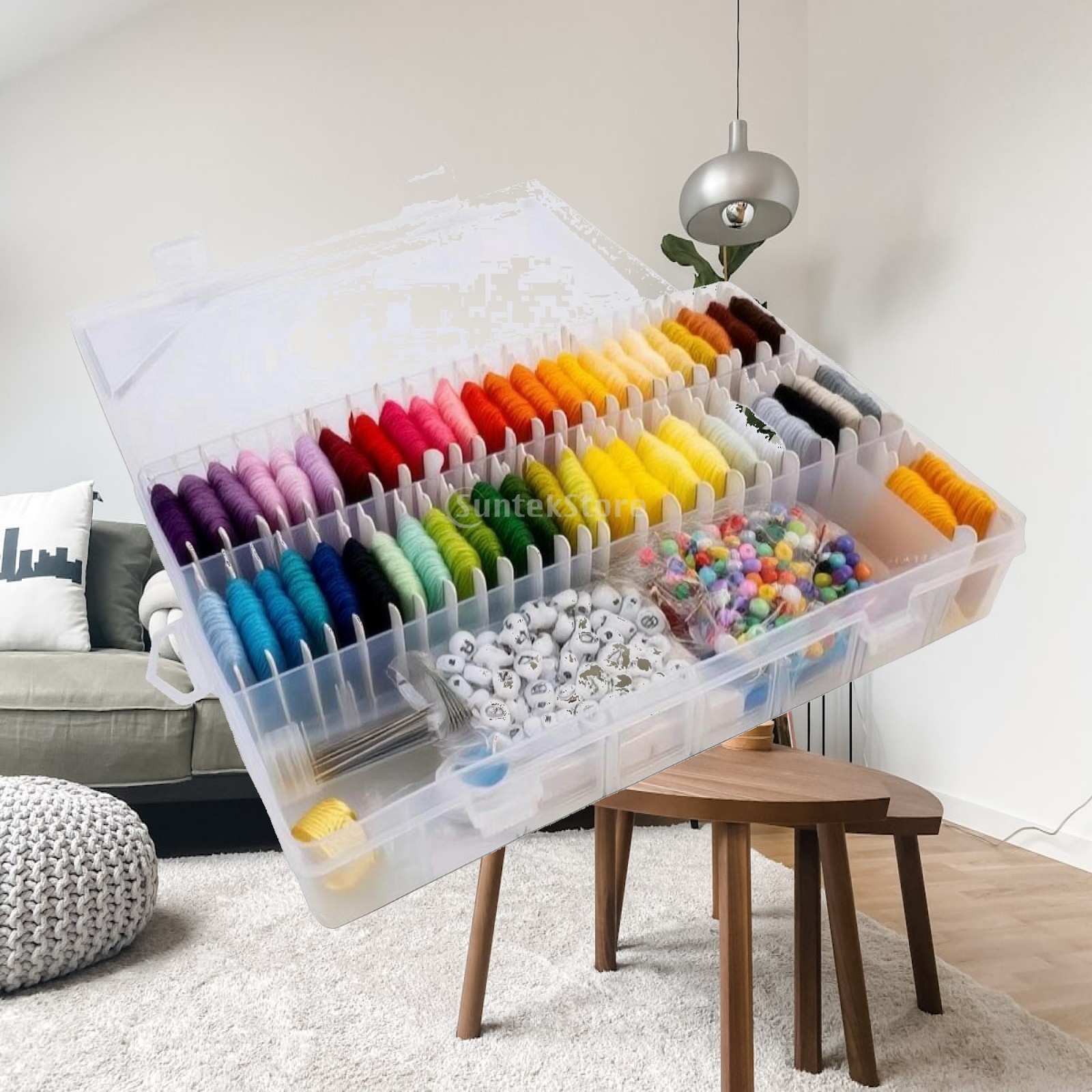 Embroidery Origin - Embroidery Floss Kit with Organizer Clear