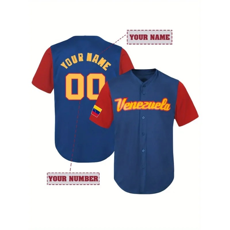 Custom Venezuela Baseball T-Sh - Embroidery Men Shirt review and price