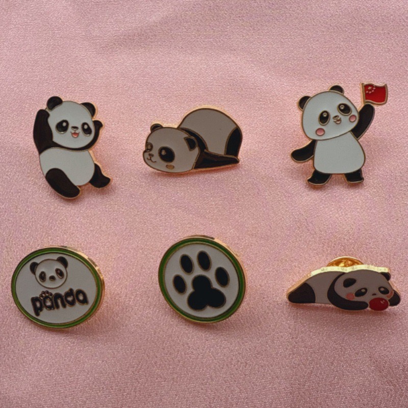 6pcs Cartoon China Panda Badge - Embroidery Fabric review and price