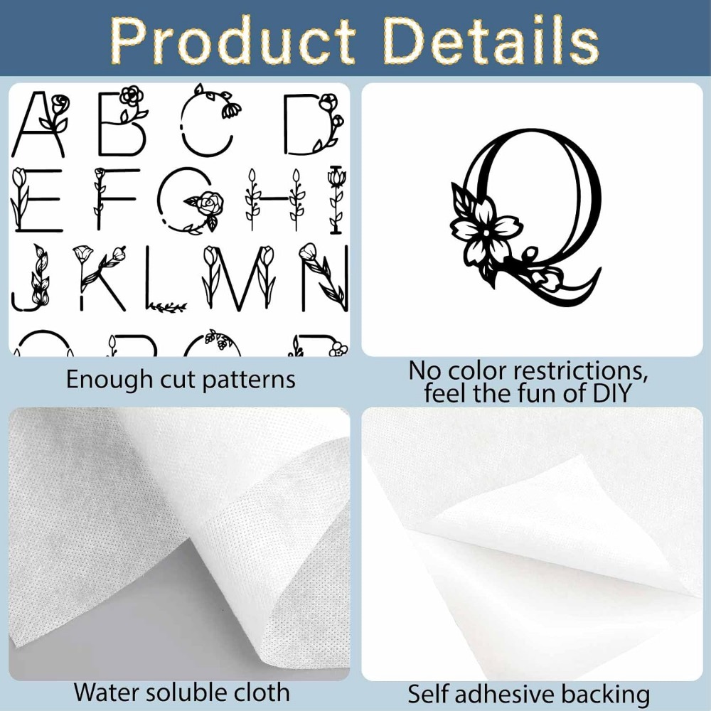 Letter A-Z Water Soluble Embro - Embroidery Paper review and price