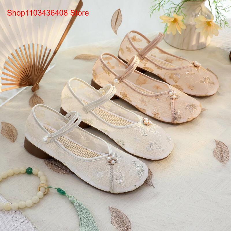 New Mesh Low Heels with Cheong - Embroidery Canvas review and price