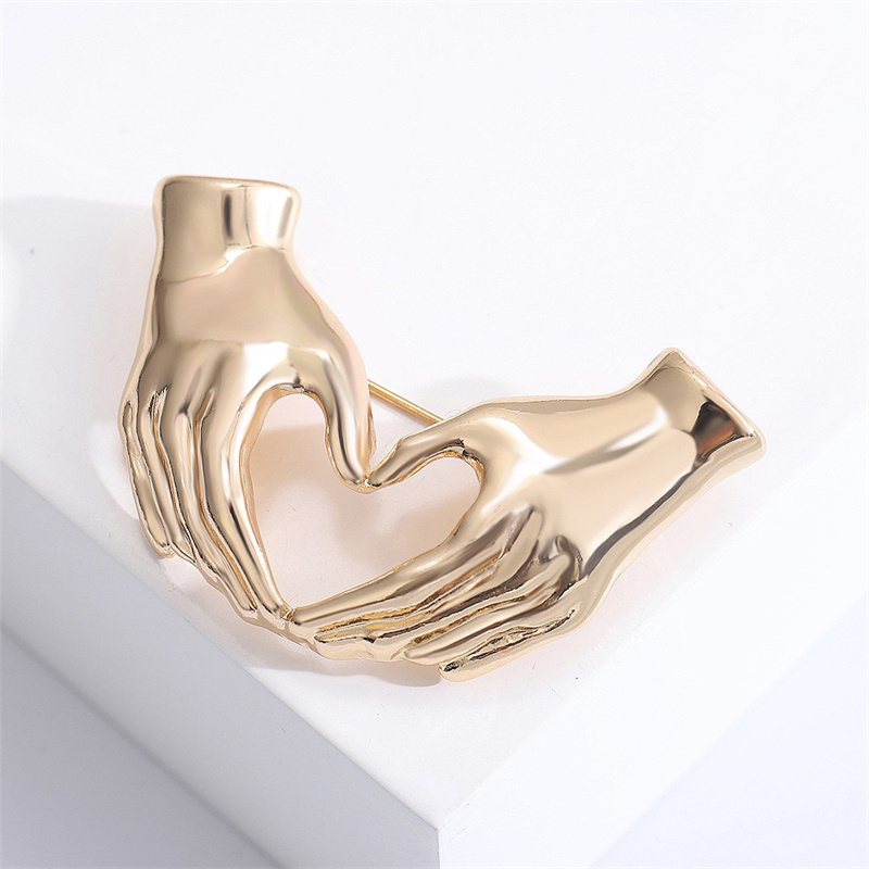 XIALUOKE Hand Pose Heart Brooc - Embroidery Kiss review and price