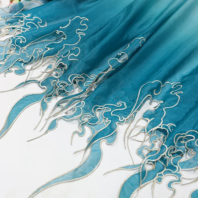 Chinese Style Embroidery Lotus - Embroidery Fabric review and price