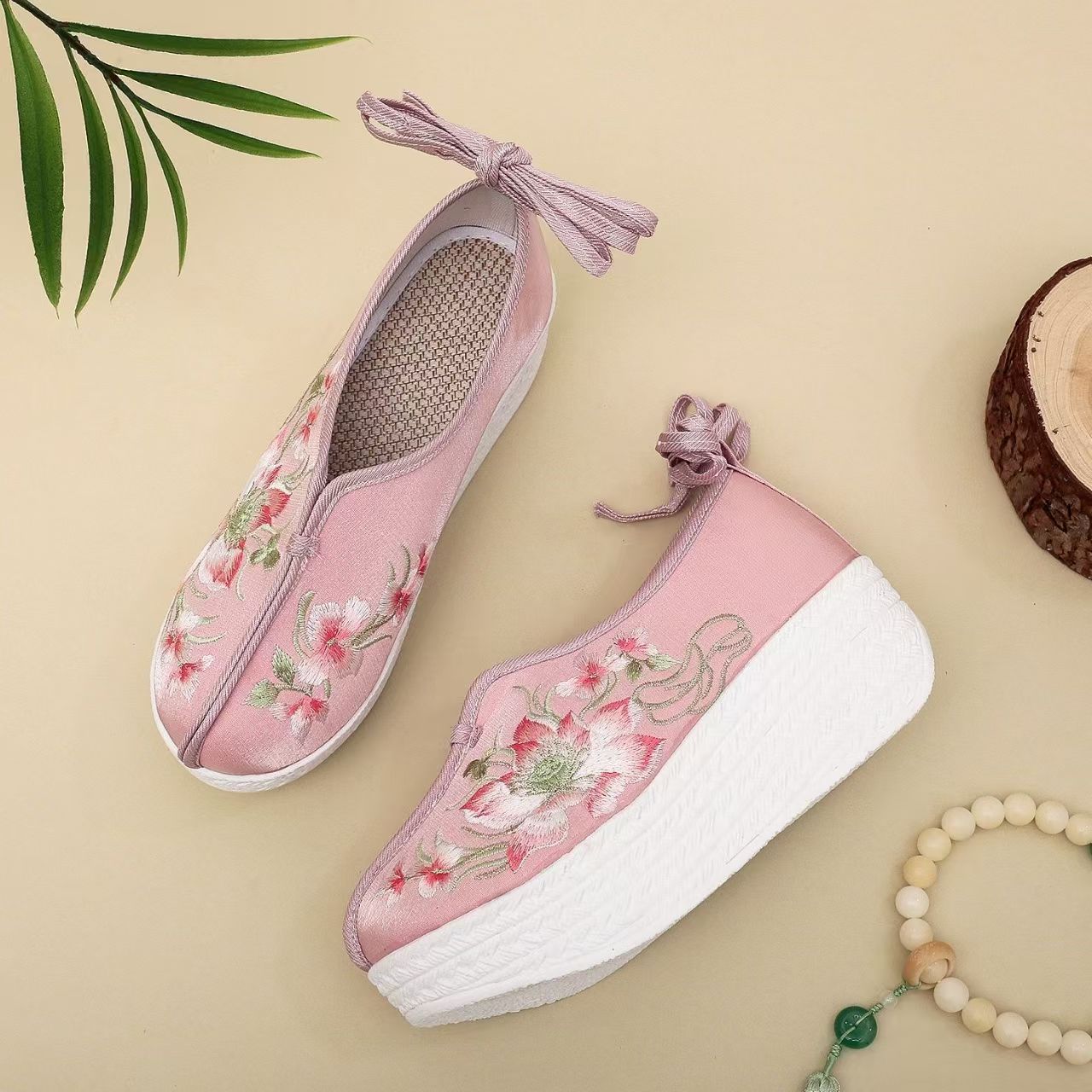 Woman Ethnic Style Wedges Embr - Embroidery Fabric review and price