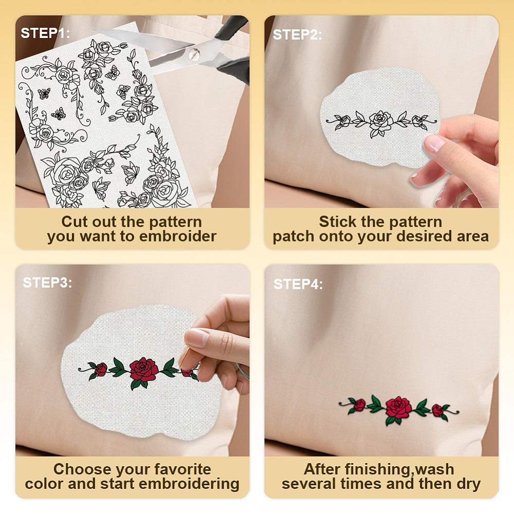 38Pcs Rose Lace 4 Sheets Water - Water Soluble Stabilizer review and price