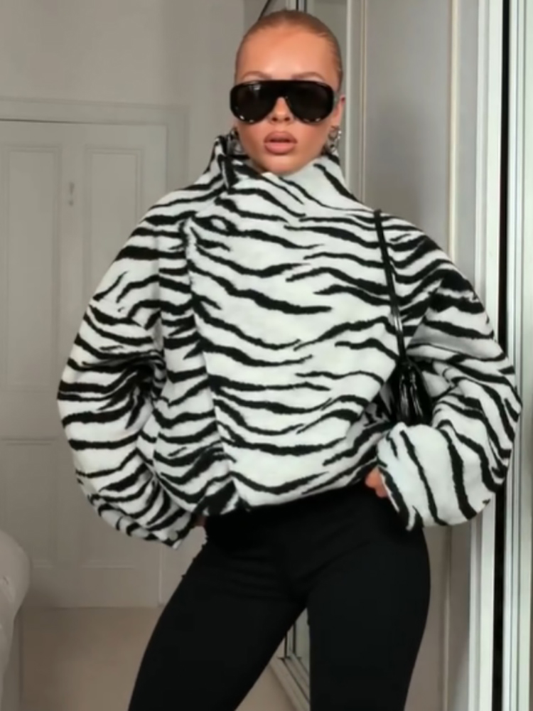 Fashion Zebra Print Asymmetric - Felt Sheet Wool review and price