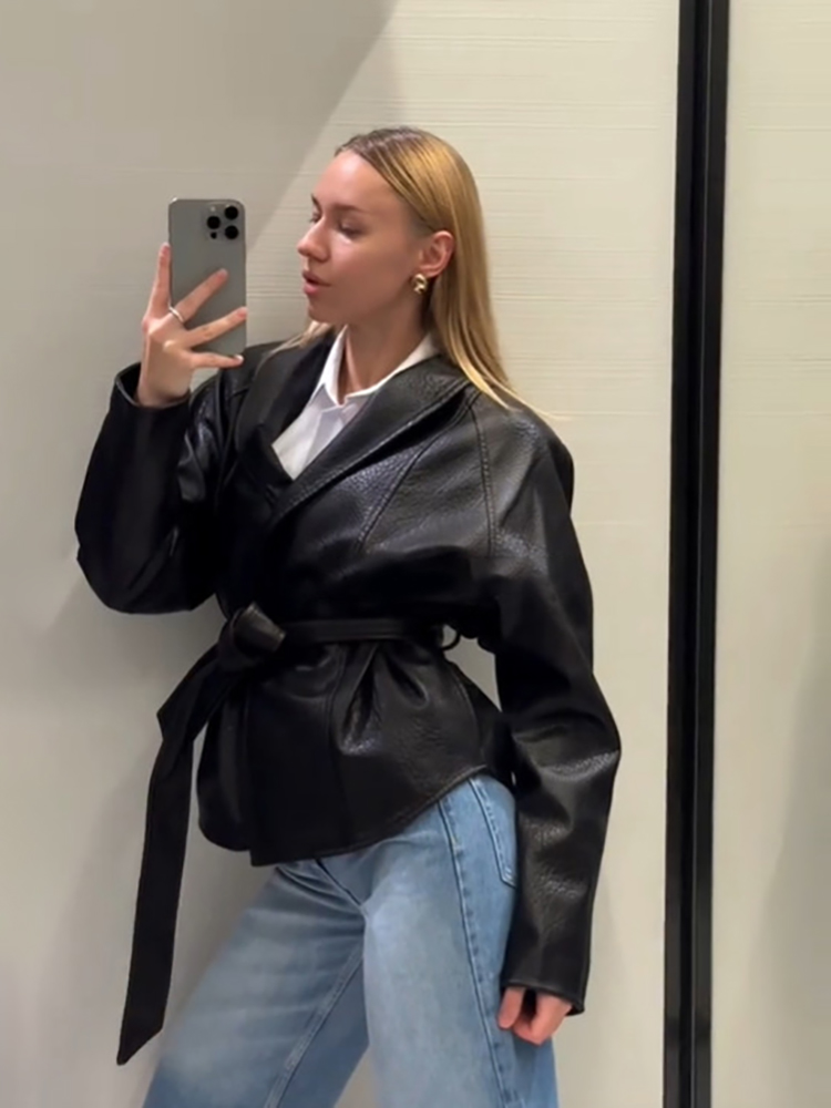 Chic High Collar Belted Wrap J - Felt Sheet Wool review and price