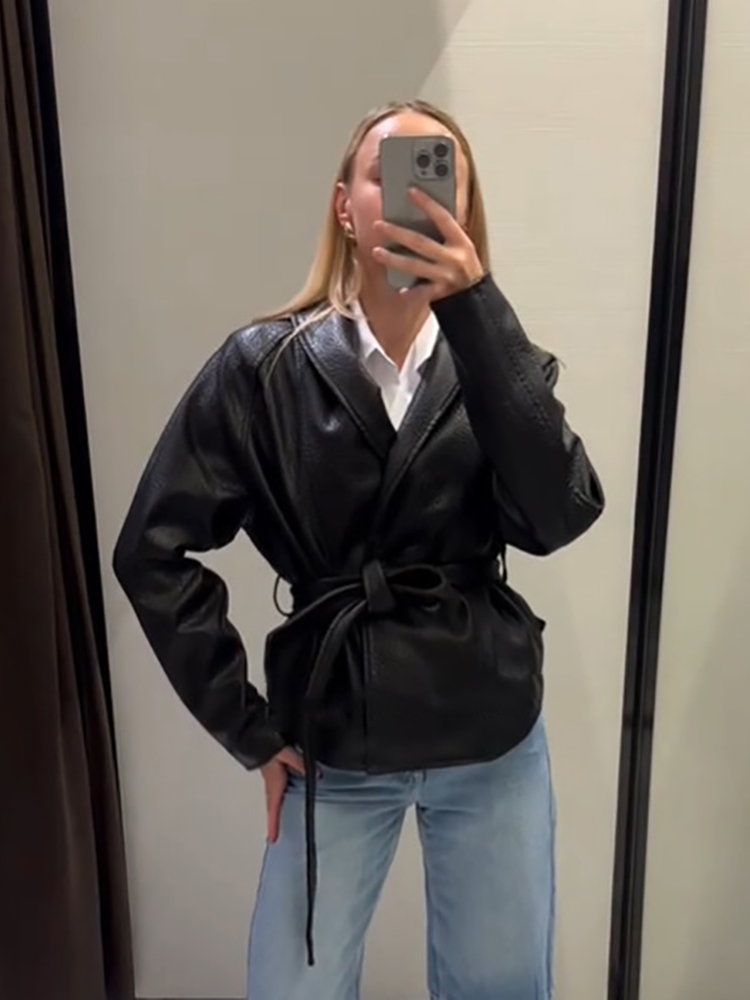 Chic High Collar Belted Wrap J - Felt Sheet Wool review and price