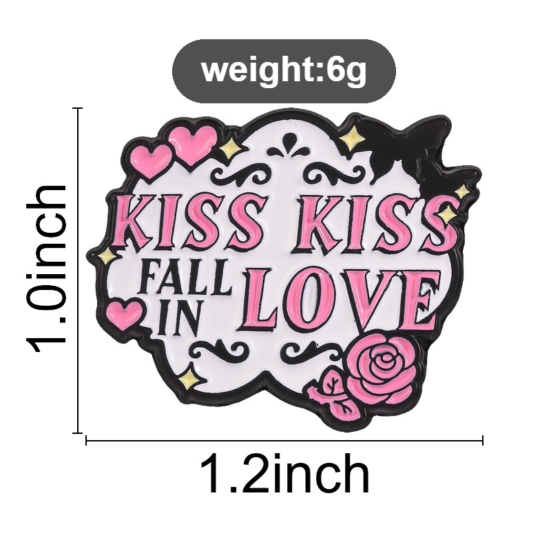 Kiss Kiss Fall In Love Badge P - Embroidery Kiss review and price