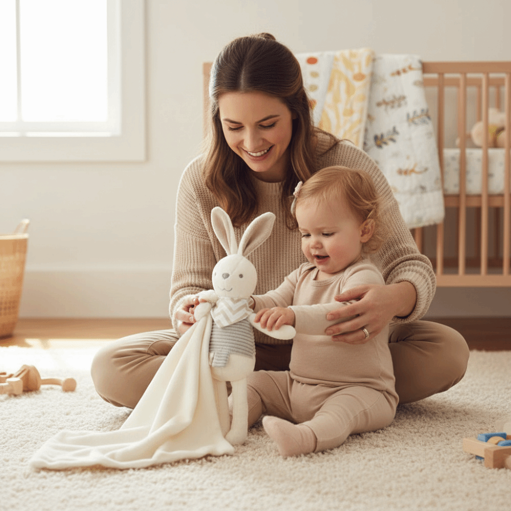 Square Shape Baby Rabbit Comfo - Embroidery Rabbit review and price