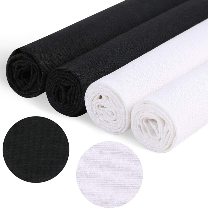 4 Pieces of Linen Fabric, Soli - Embroidery Canvas review and price