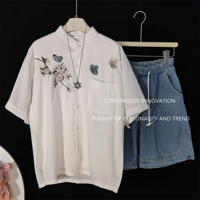 Men's 3 Piece Set Chinese Styl - Embroidery Men Shirt review and price