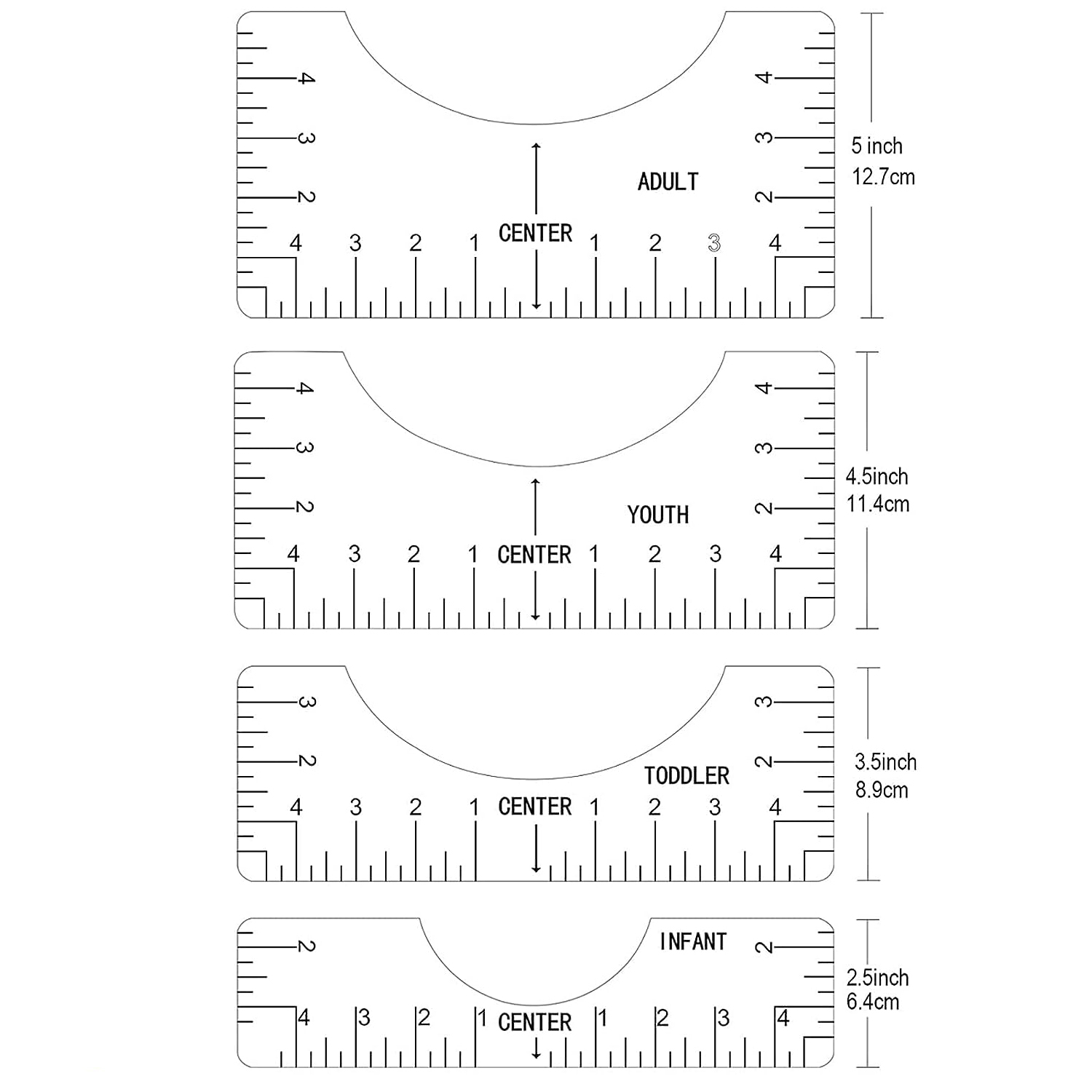 Transparent 4Pcs T-Shirt Ruler - Embroidery Hub review and price