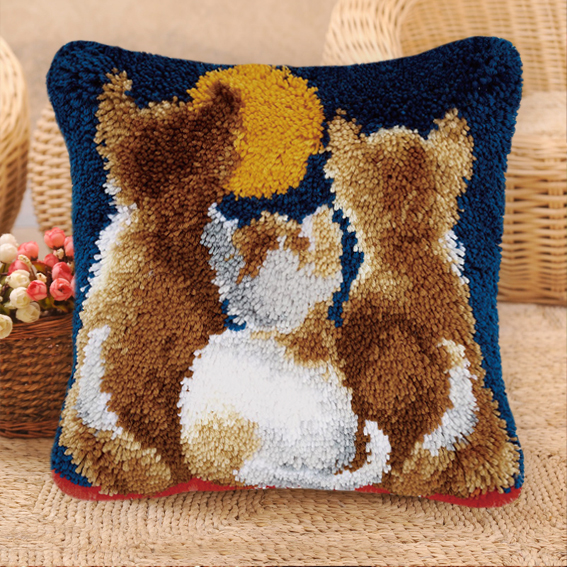 Cat Series Latch Hook Kit Mats - Embroidery Paper review and price