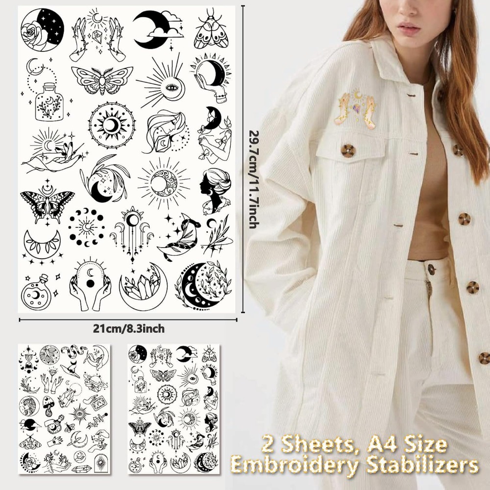 51Pcs Boho Moon Sun Water Solu - Water Soluble Stabilizer review and price