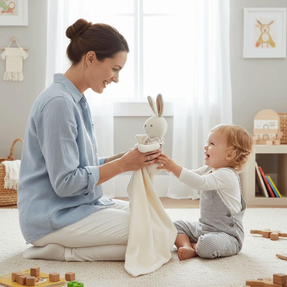Square Shape Baby Rabbit Comfo - Embroidery Rabbit review and price